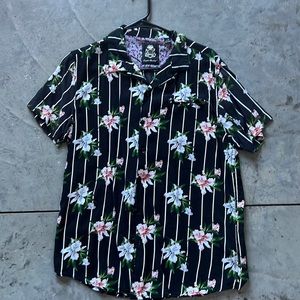 Mens short sleeve Hawaiian button down